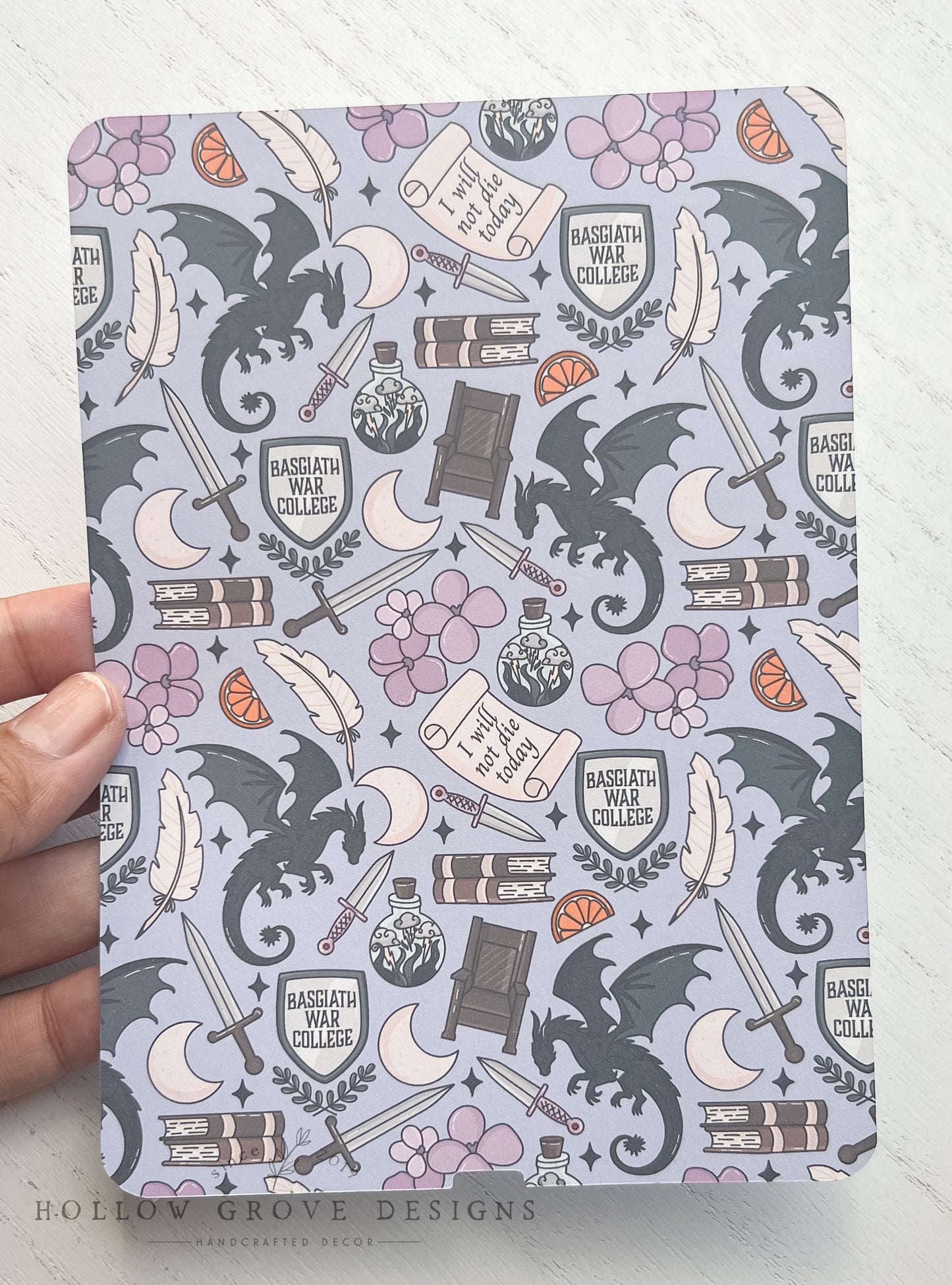 Fourth Wing E-Reader Insert | Decorative Kindle Insert | Clear Kindle Case Insert | Book Girly Decor | Gift for Book Lover| Halloween Insert