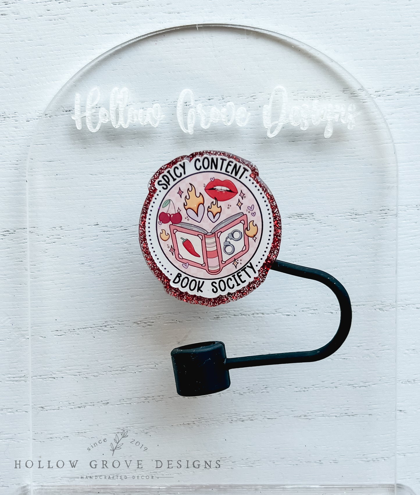 Spicy Book Society Straw Topper | Book Lover Tumbler Accesories | Straw Topper for Stanley Tumbler