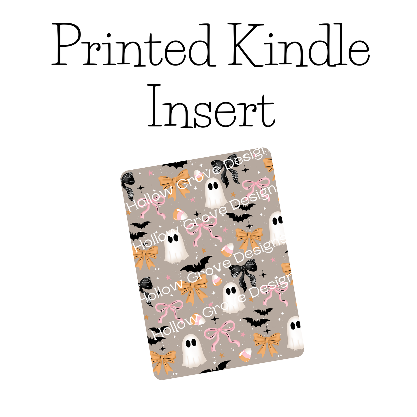 Grey Pastelween Kindle Insert | Clear Kindle Case Insert