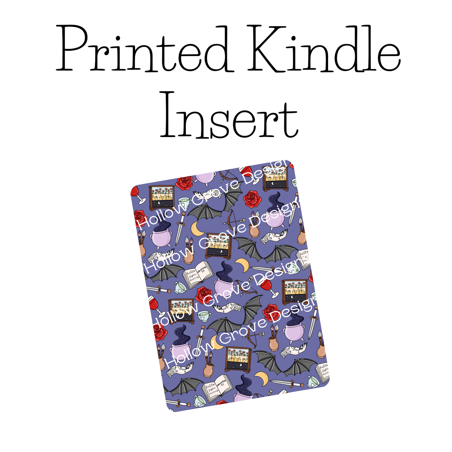 ACOTAR E-Reader Insert | Decorative Kindle Insert | Clear Kindle Case Insert | Book Girly Decor | Gift for Book Lover| Halloween Insert