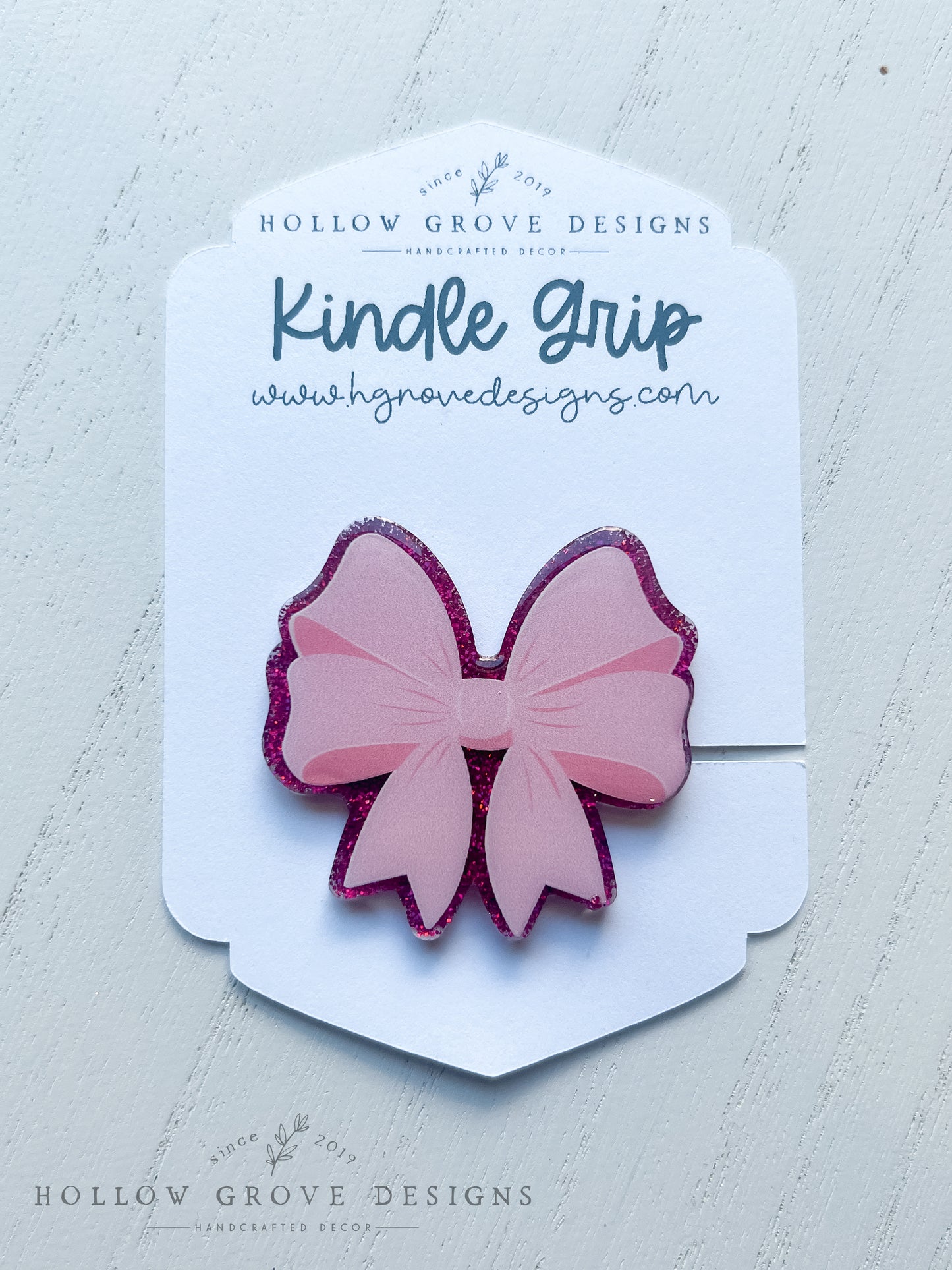 Pink Bow E-Reader and Device Grip | Custom Kindle Grip | Kobo Reader Grip | Bookish Accessories | Gift for Teacher | Lit Teacher Gift