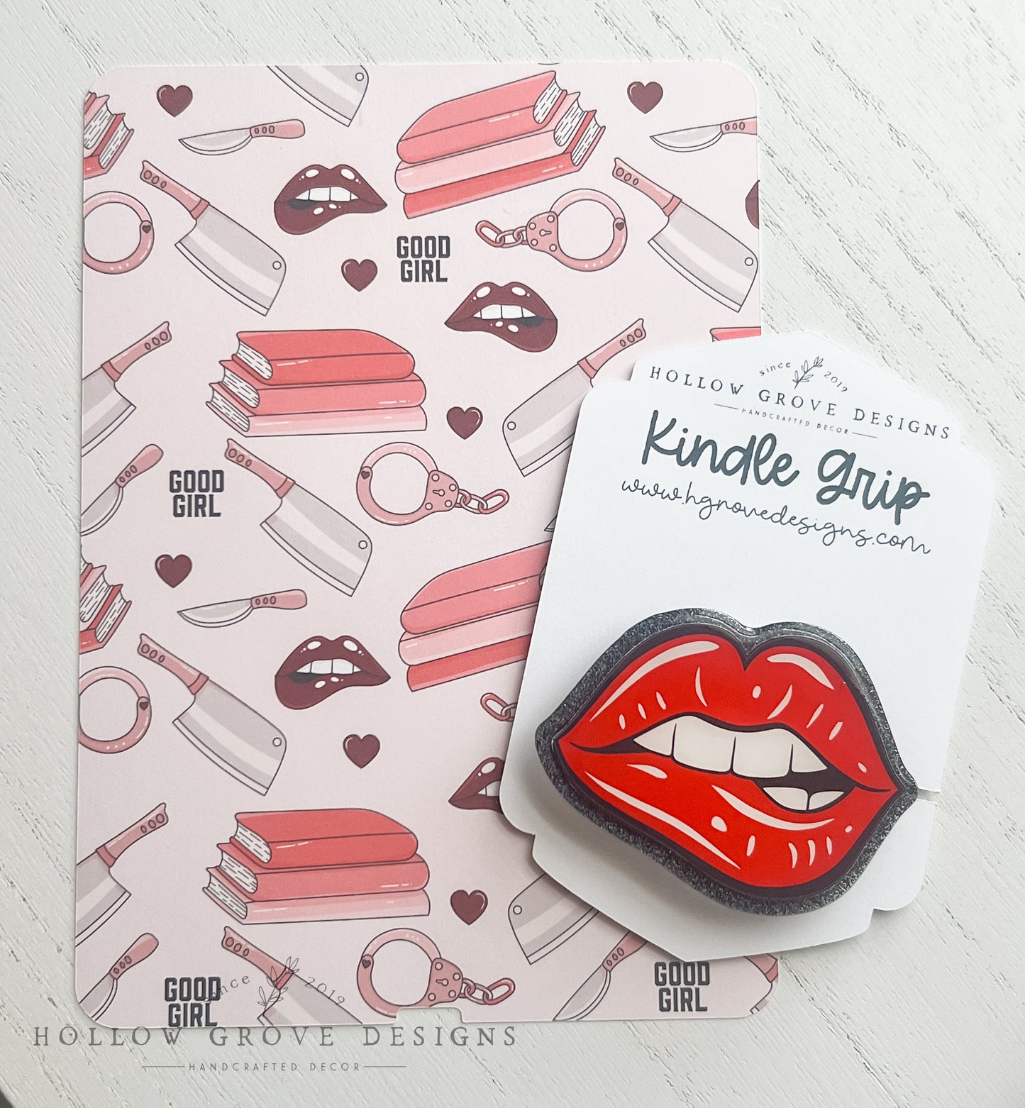 Good Girl Smut Reader Kindle Insert and Grip Set | E-Reader Accessories | Bookish Accessories | Gift for Book Lover | Device Grip
