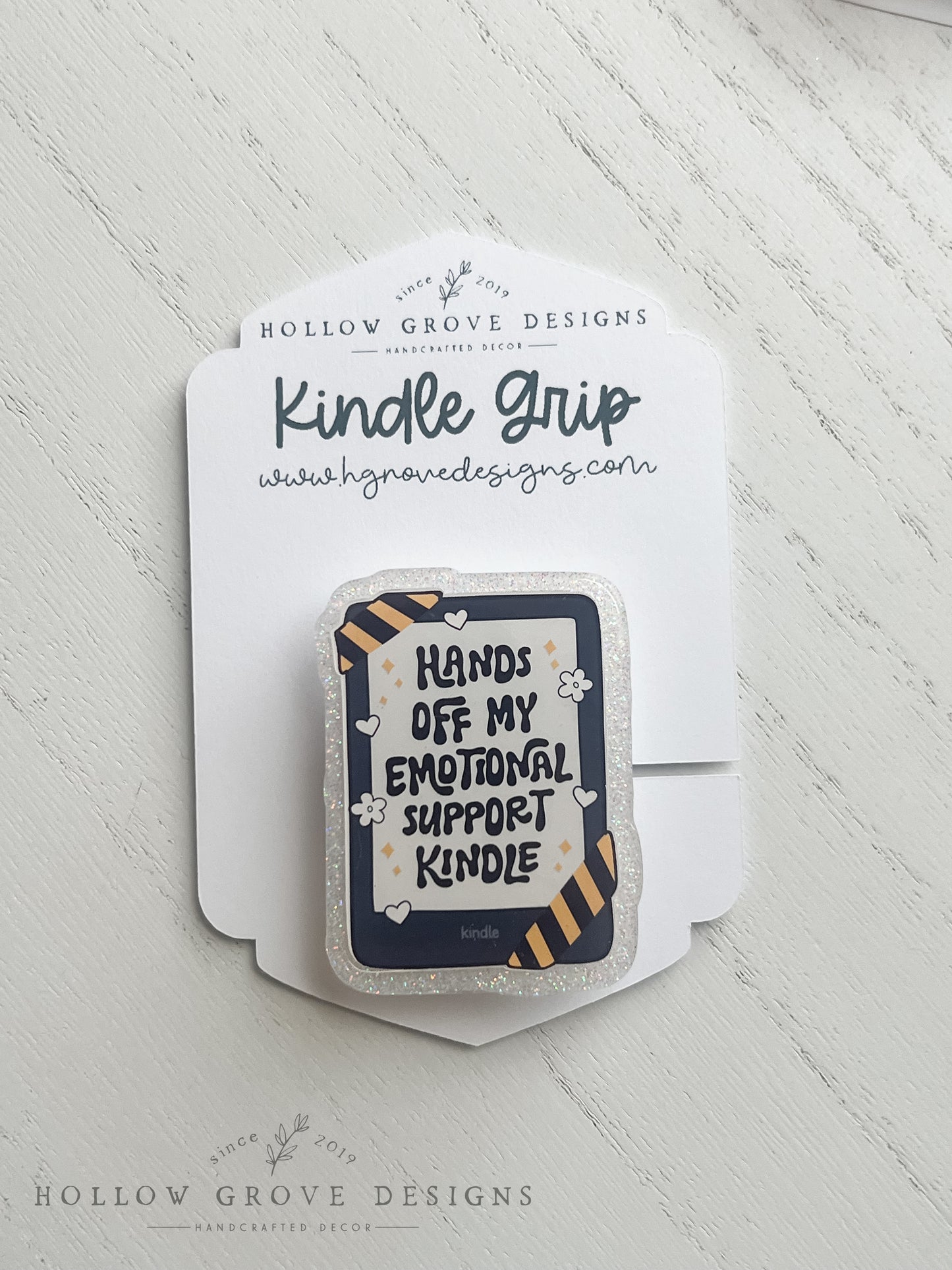 Emotional Support Kindle E-Reader Grip | Custom Kindle Grip | Kobo Reader Grip | Bookish Accessories | Gift for Teacher | Lit Teacher Gift
