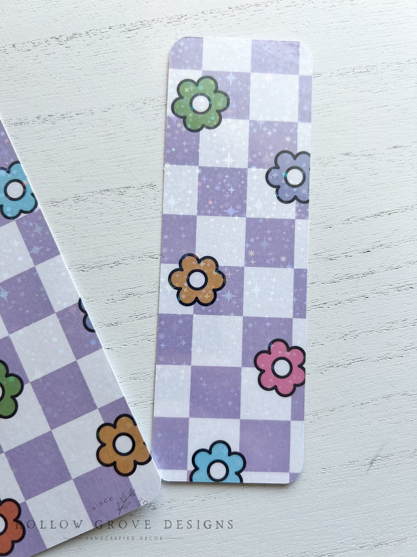 Flower Checker Bookmarks | Holographic Bookmarks | Flower Bookmarkers