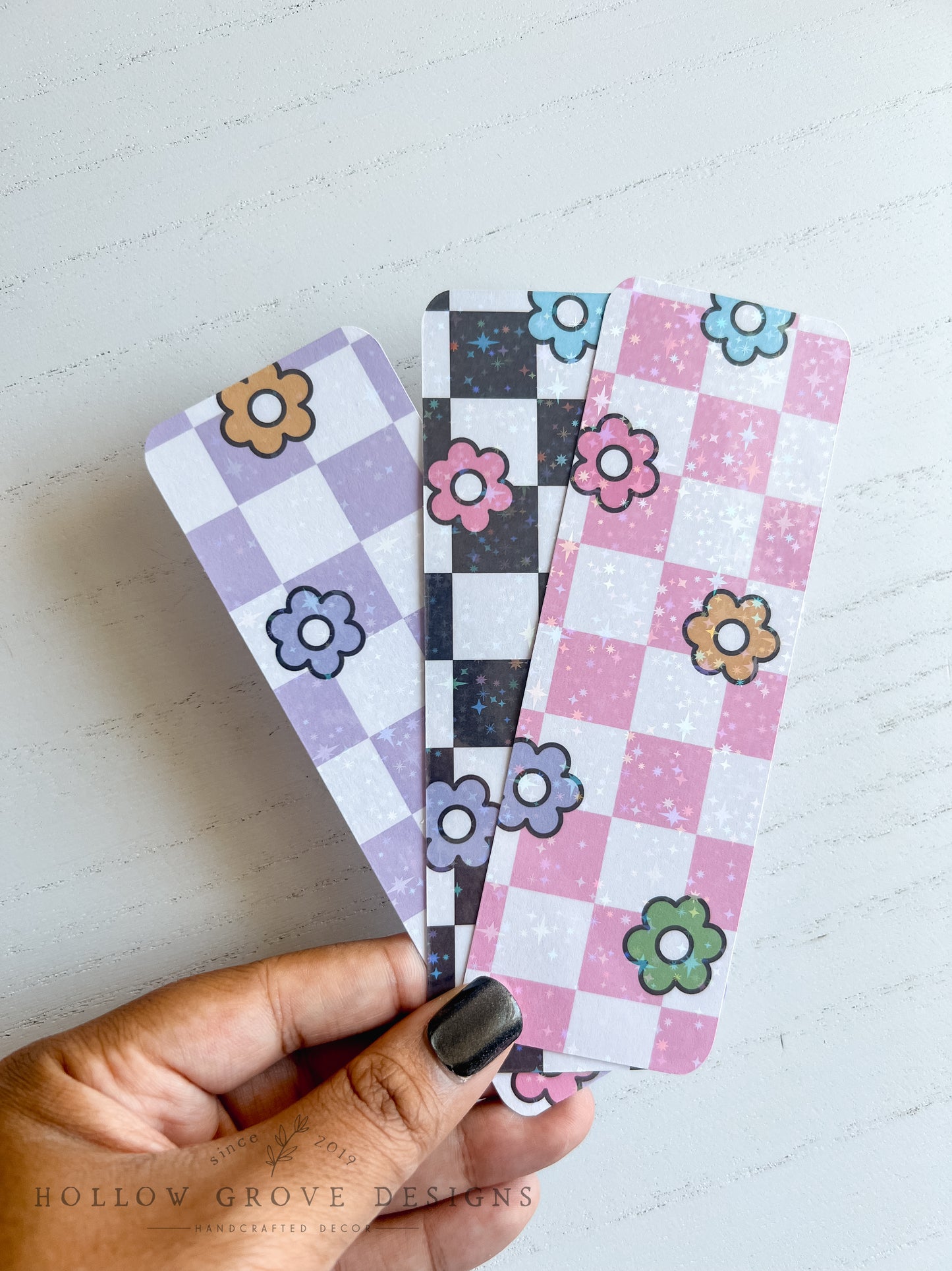 Flower Checker Bookmarks | Holographic Bookmarks | Flower Bookmarkers