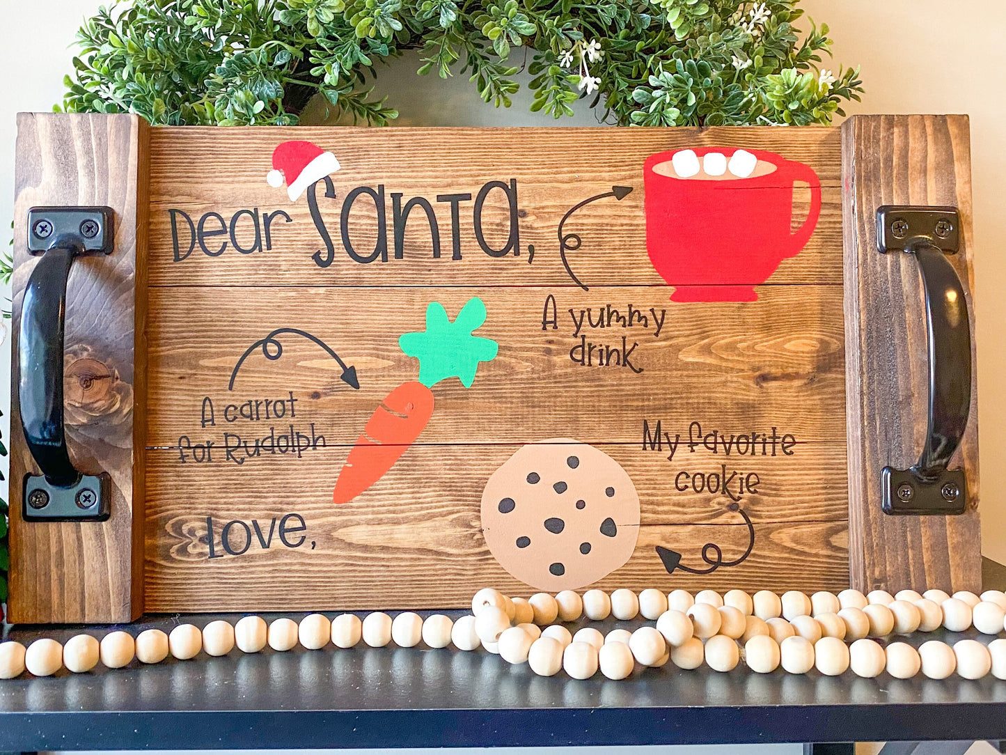 Custom Santa Tray | Personalized Santa Tray | Cookies for Santa | Christmas Tray | Christmas Cookie Tray