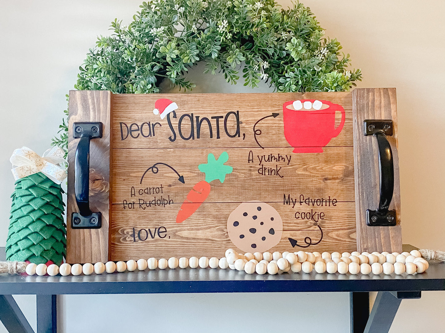 Custom Santa Tray | Personalized Santa Tray | Cookies for Santa | Christmas Tray | Christmas Cookie Tray