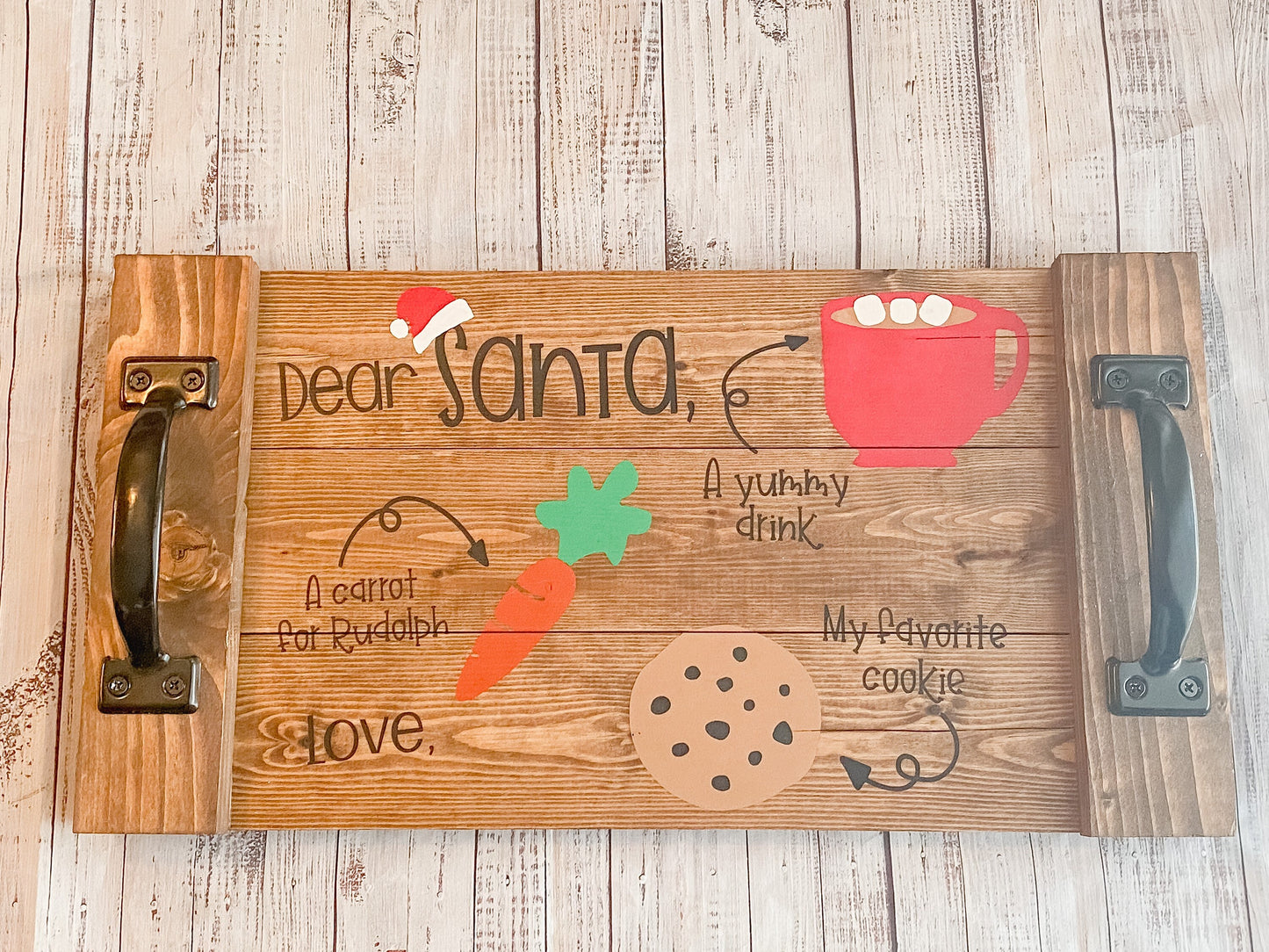 Custom Santa Tray | Personalized Santa Tray | Cookies for Santa | Christmas Tray | Christmas Cookie Tray