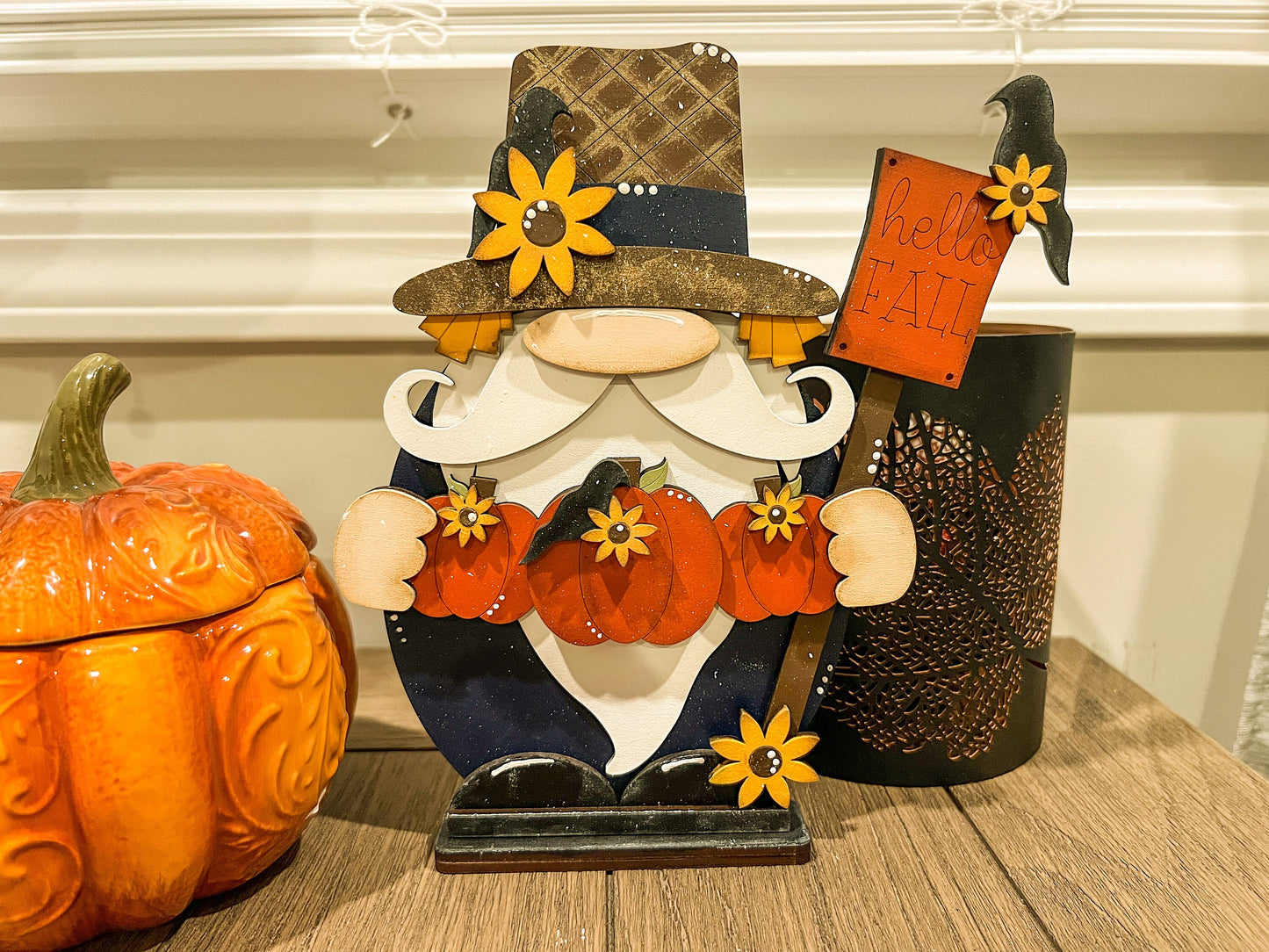 Scarecrow Gnome | Fall Gnome Decor | Fall Tiered Tray Decor | Fall Decor