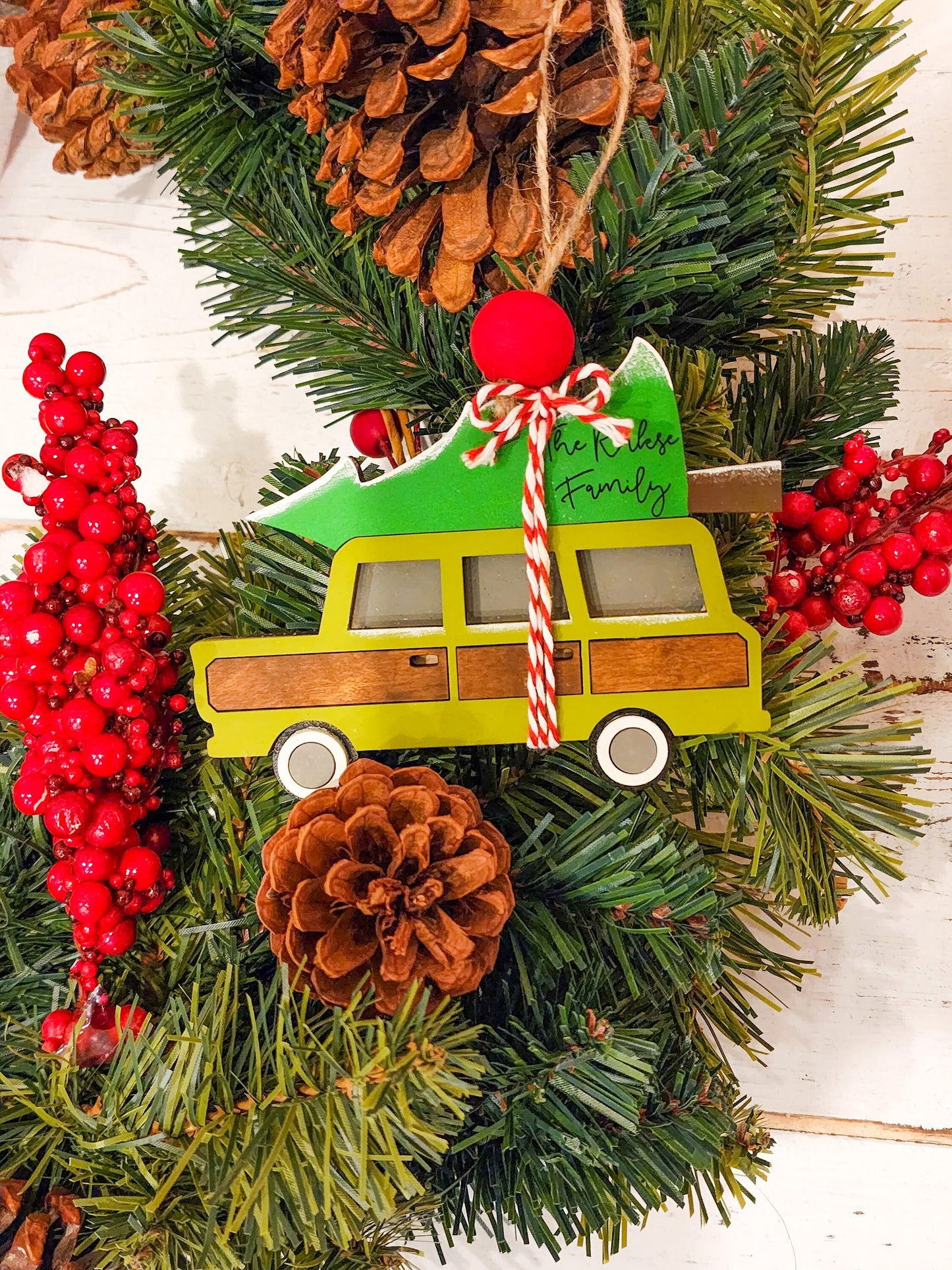 Family Christmas Truck Ornament | Personalized Christmas Ornament | Christmas Car Ornament | Christmas Tree Ornament | Nuthouse