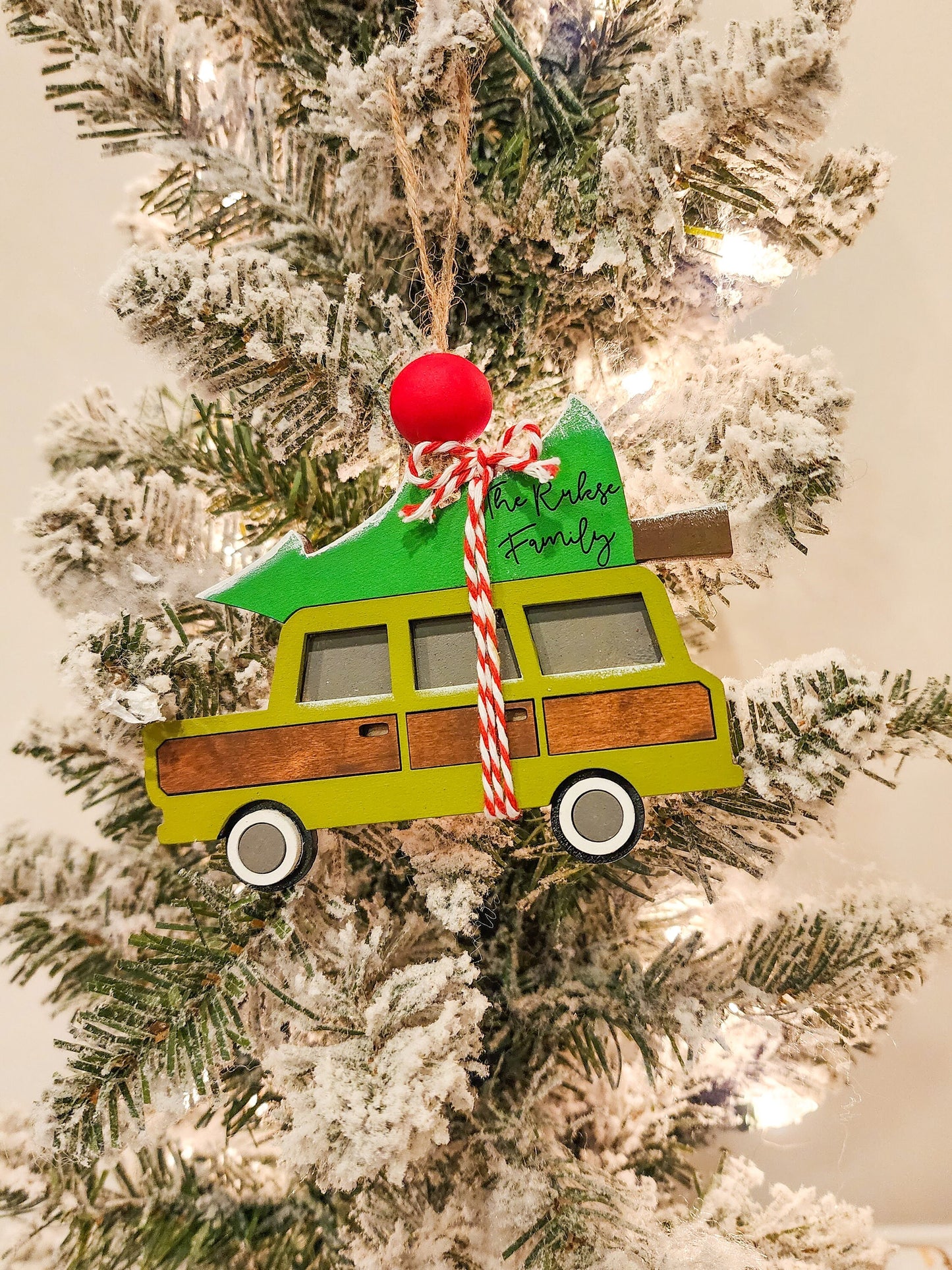 Family Christmas Truck Ornament | Personalized Christmas Ornament | Christmas Car Ornament | Christmas Tree Ornament | Nuthouse
