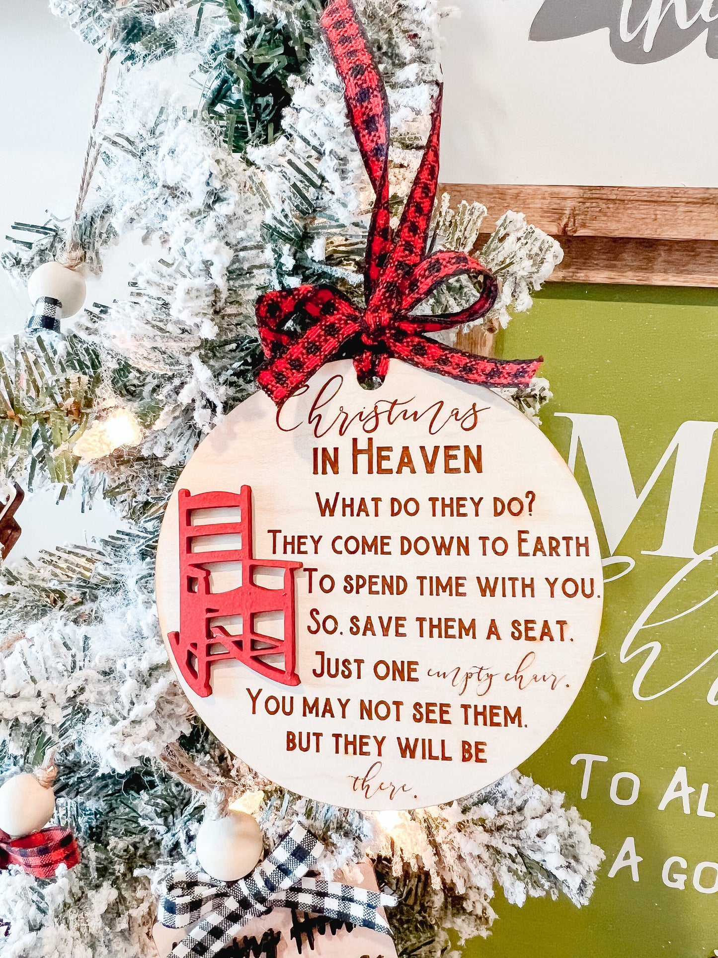 Christmas in Heaven Ornament, In Remembrance Ornament, Christmas Decor