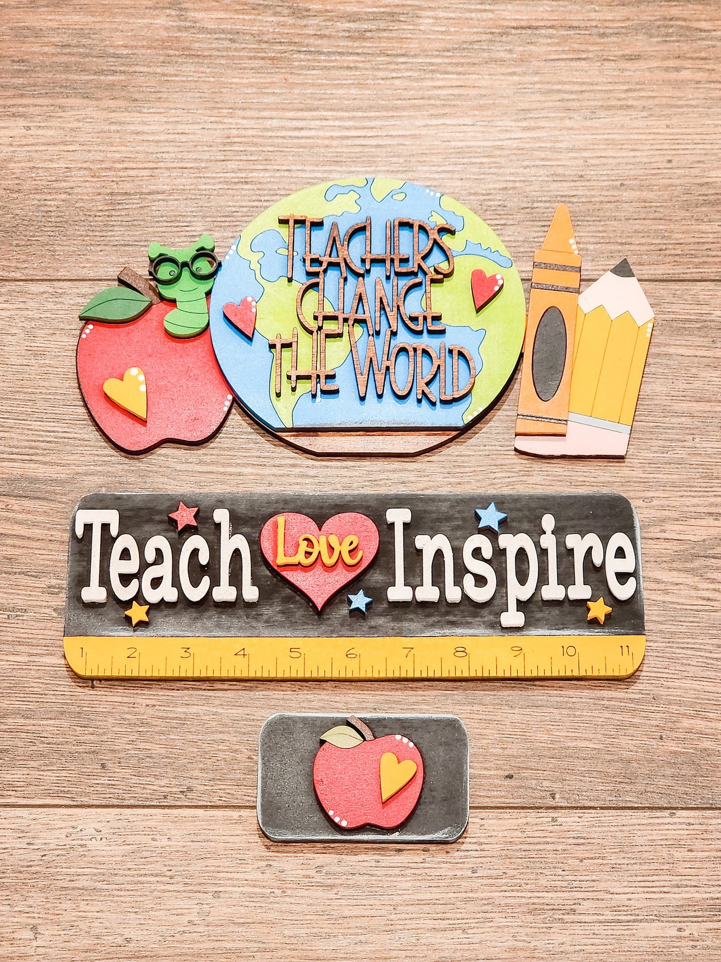 Teacher and Educator Truck Insert | Truck Door Hanger | Seasonal Decor | Tiered Tray Decor | Teacher Appreciation Gift | Globe Door Hanger