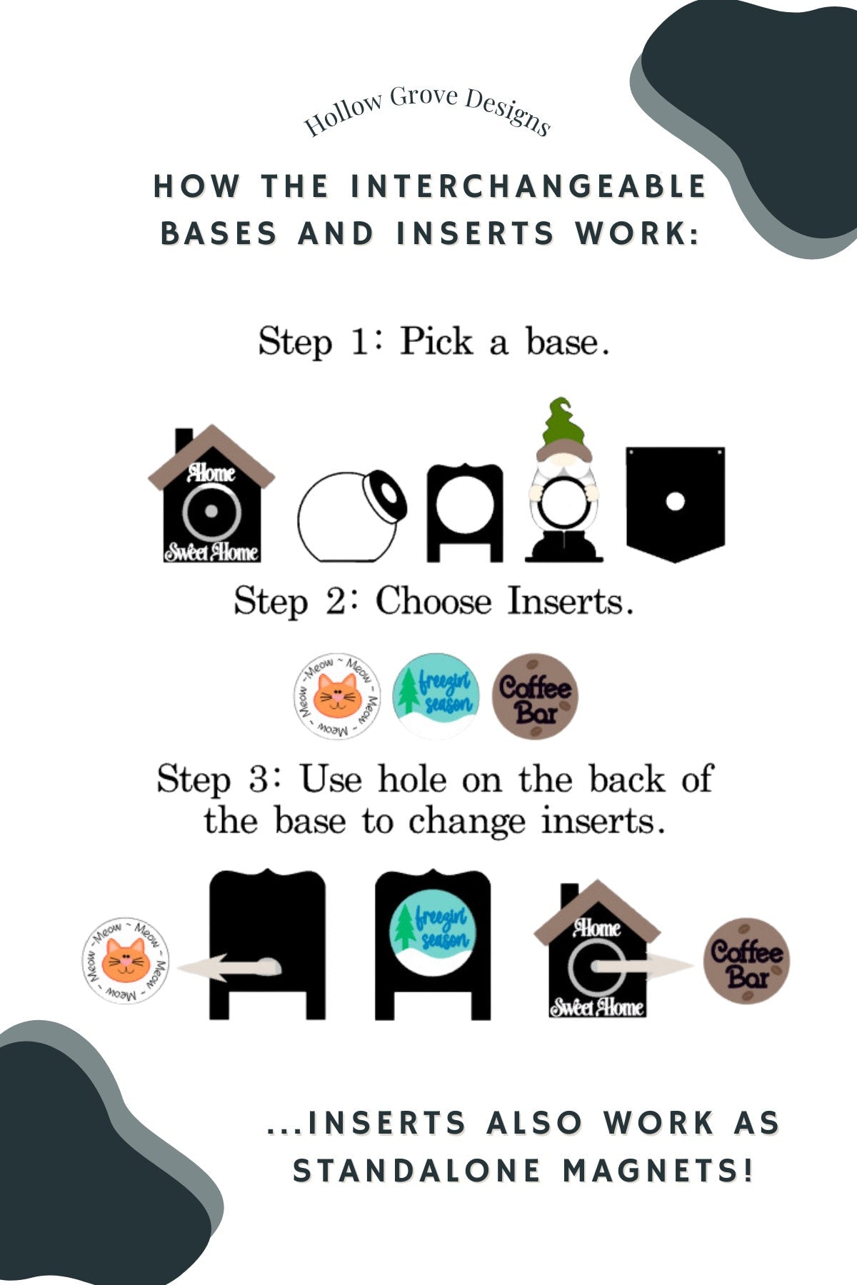 Back to School 3-Inch Insert for Interchangeable Seasonal Sign | Interchangeable Hanging Sign | Seasonal Decor | Spring Decor (Copy)