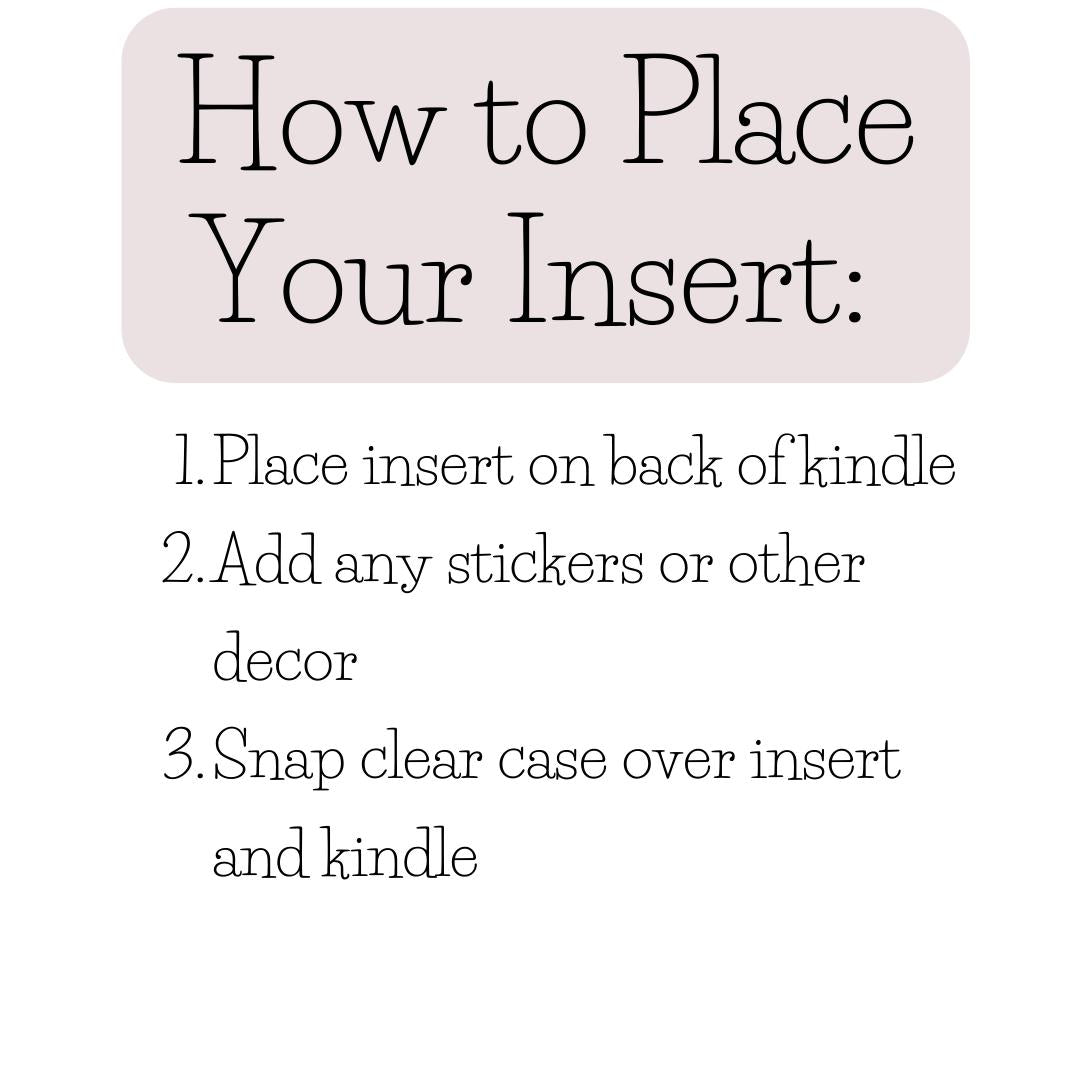 Coquette Cherry Kindle Insert | Decorative Kindle Insert | Clear Kindle Case Insert | Book Girly Decor | Gift for Book Lover | Bows