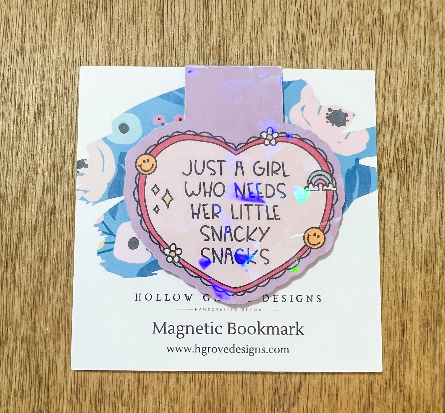 Snacky Snacks Magnetic Bookmark | Funny Bookmark | Girly Bookmark | Gift for Booklover | Bookmarks