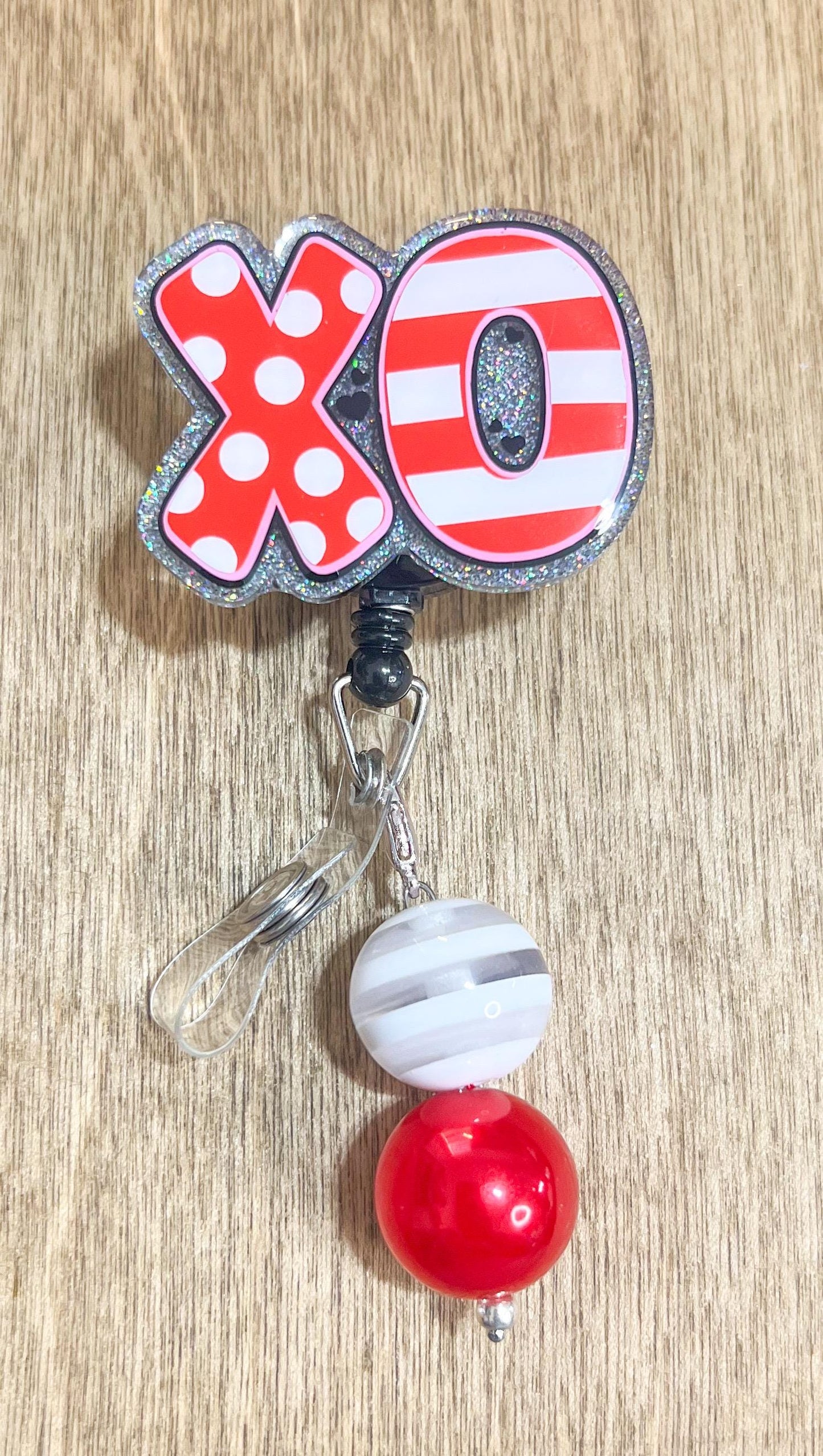 XO Badge Reel | Hugs and Kisses Badge Reel | Valentines Badge Reel| Sassy Badge Reel | ID Holder | Interchangeable Badge Reel