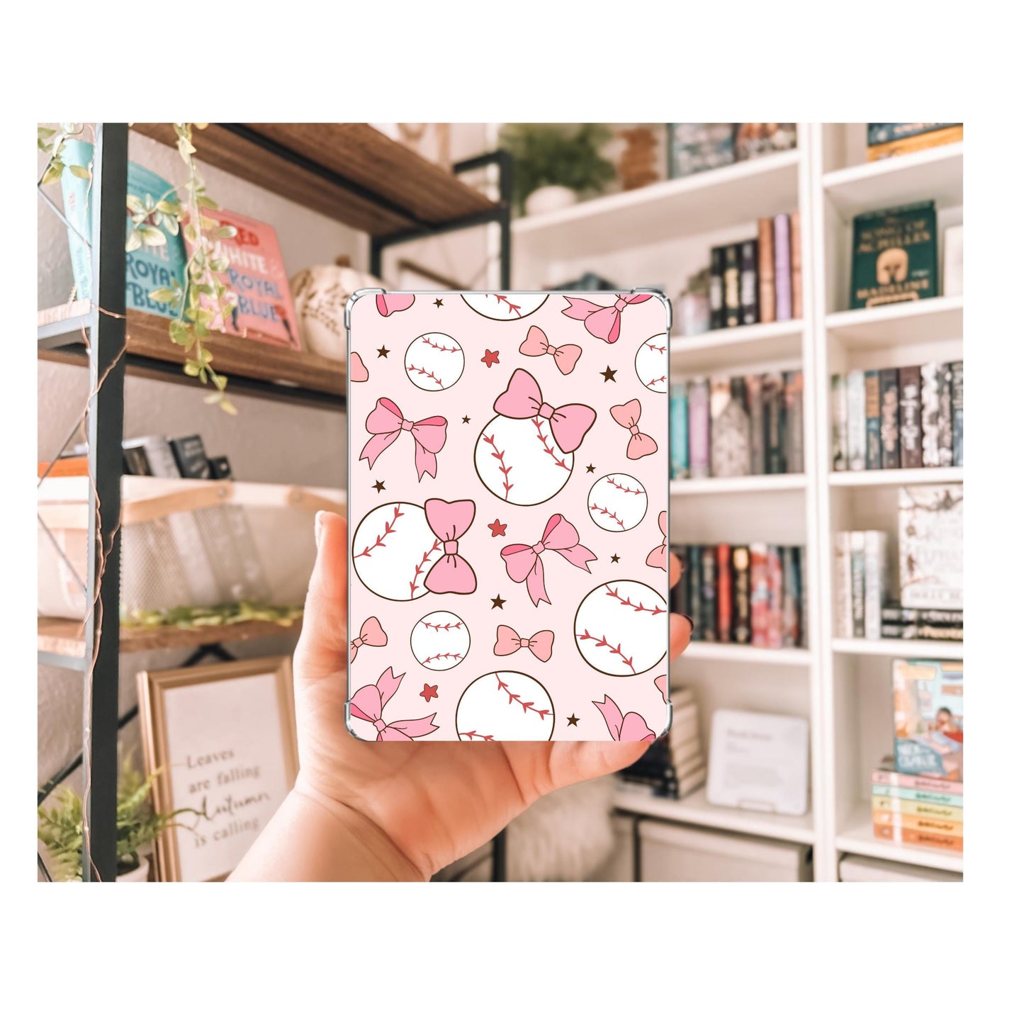 Coquette Baseball Kindle Insert | Decorative Kindle Insert | Clear Kindle Case Insert | Book Girly Decor | Gift for Book Lover | Baseball