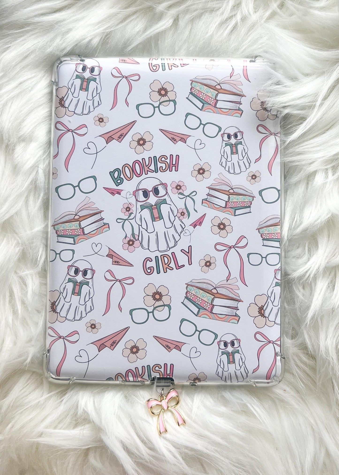 Bookish Ghostie Kindle Insert and Grip Set | E-Reader Acccesories | Bookish Accessories | Gift for Book Lover | Device Grip