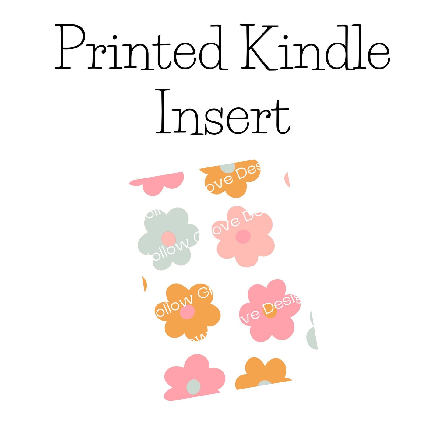 Spring Daisy Flower Kindle Insert | Decorative Kindle Insert | Clear Kindle Case Insert | Book Girly Decor | Gift for Book Lover
