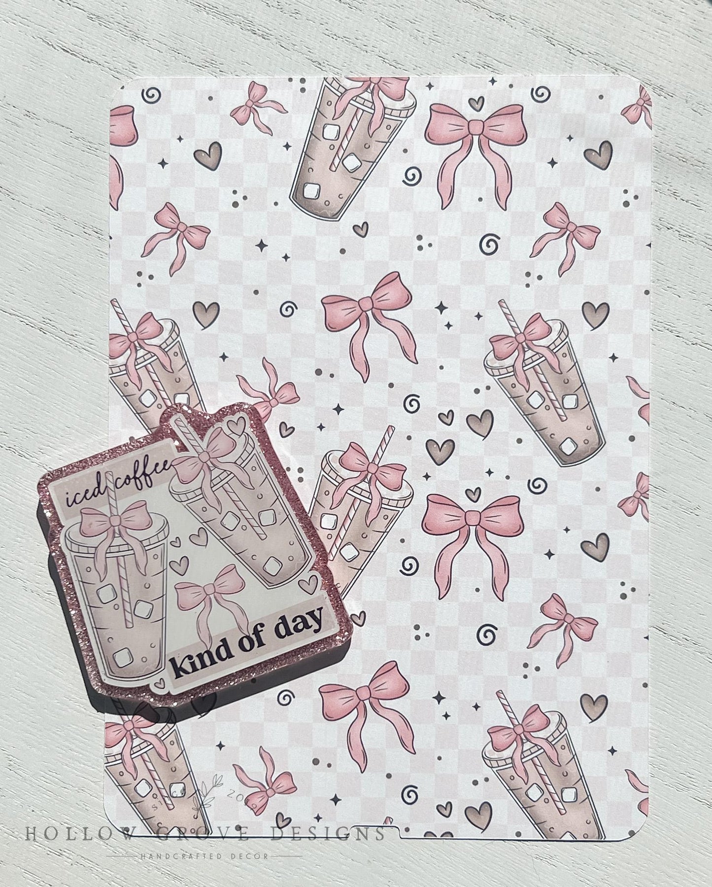 Iced Coffee Kind of Day Insert and Grip Set | E-Reader Accessories | Bookish Accessories | Gift for Book Lover | Device Grip