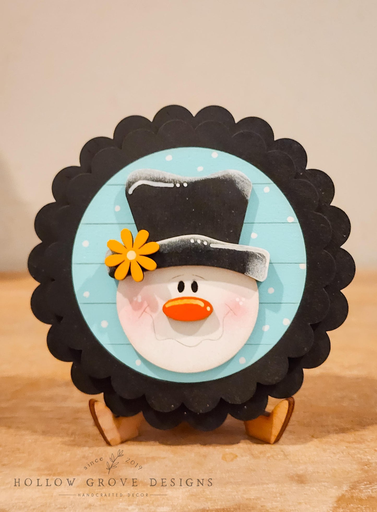 Snowman 3-Inch Insert for Interchangeable Seasonal Sign | Interchangeable Hanging Sign | Seasonal Decor | Winter Decor | Snowman Sign