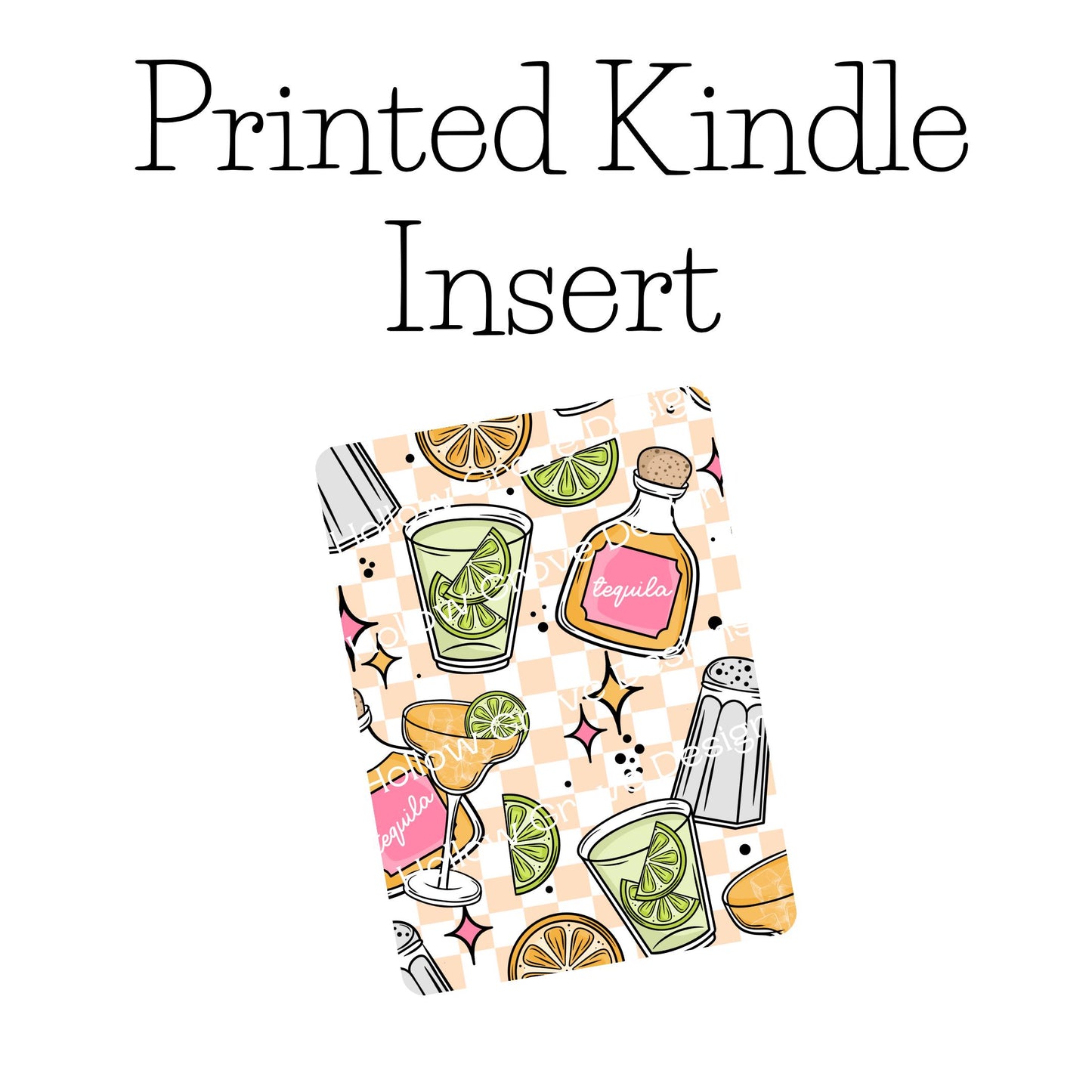 Summer Margaritas Kindle Insert | Decorative Kindle Insert | Clear Kindle Case Insert | Book Girly Decor | Gift for Book Lover