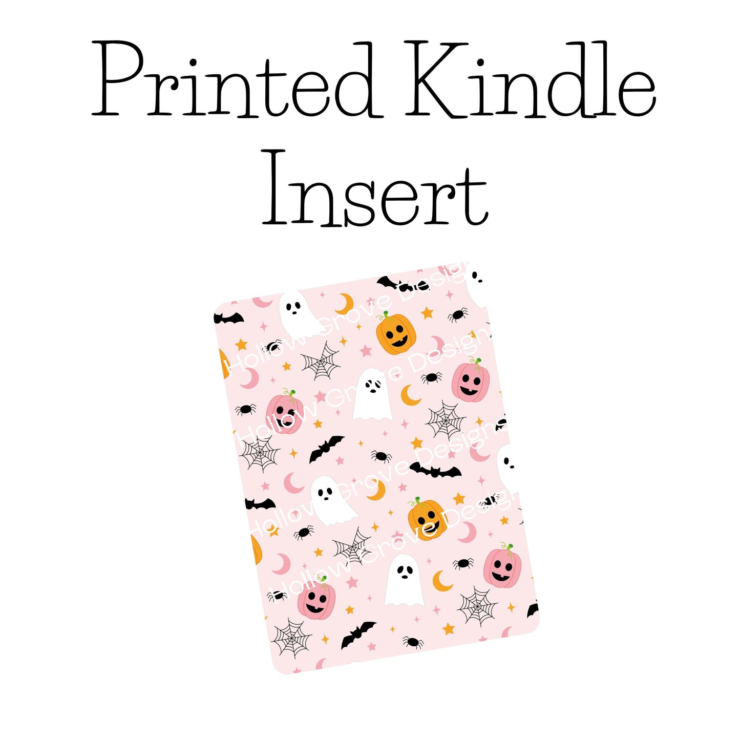 Cute Pastel Spook Kindle Insert | Clear Kindle Case Insert | Halloween Kindle Decor| Gift for Book Lover