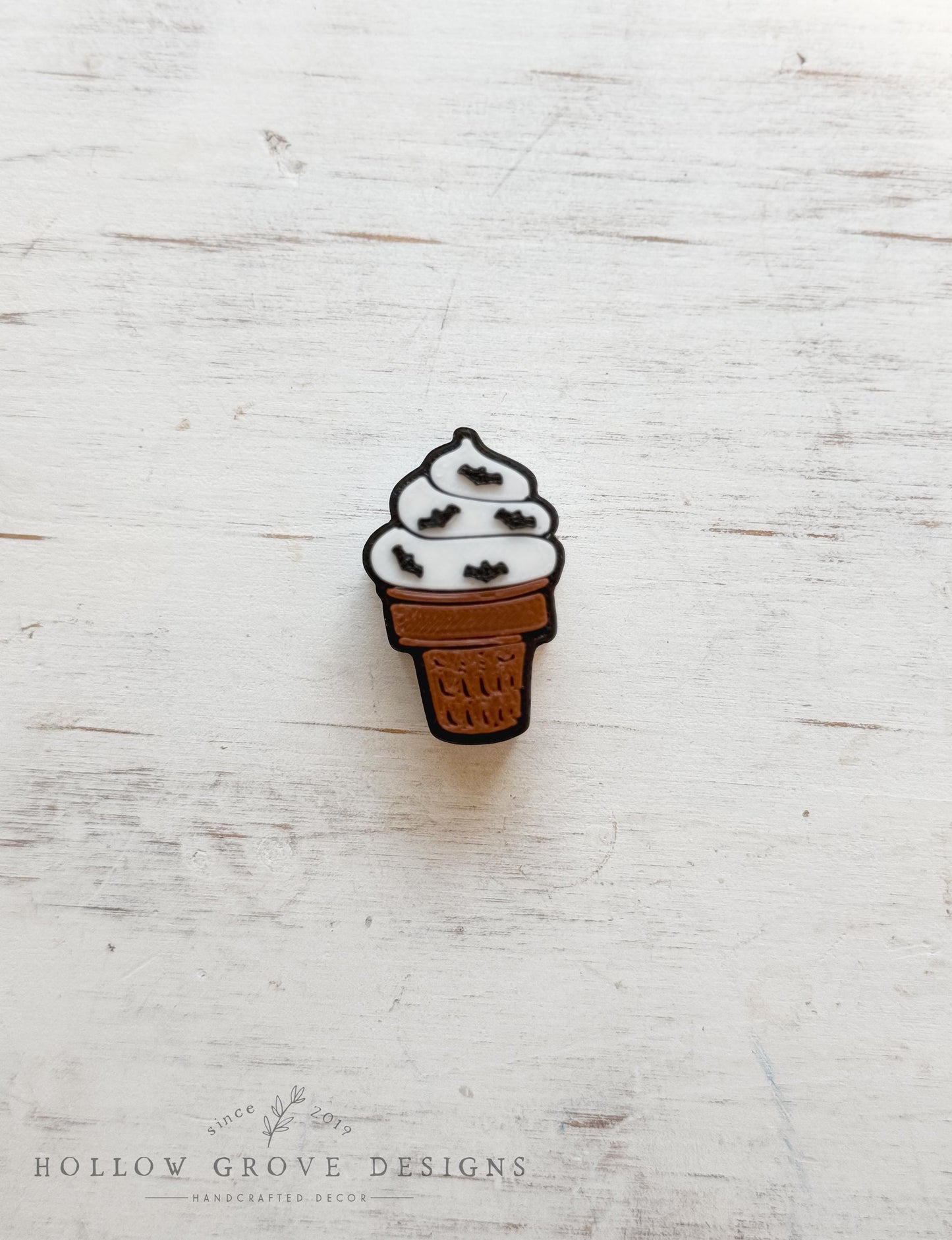 Batty Icecream Straw Charm | Stanley Straw Accessory | Halloween Tumbler Straw Accessories | Tumbler Accessories