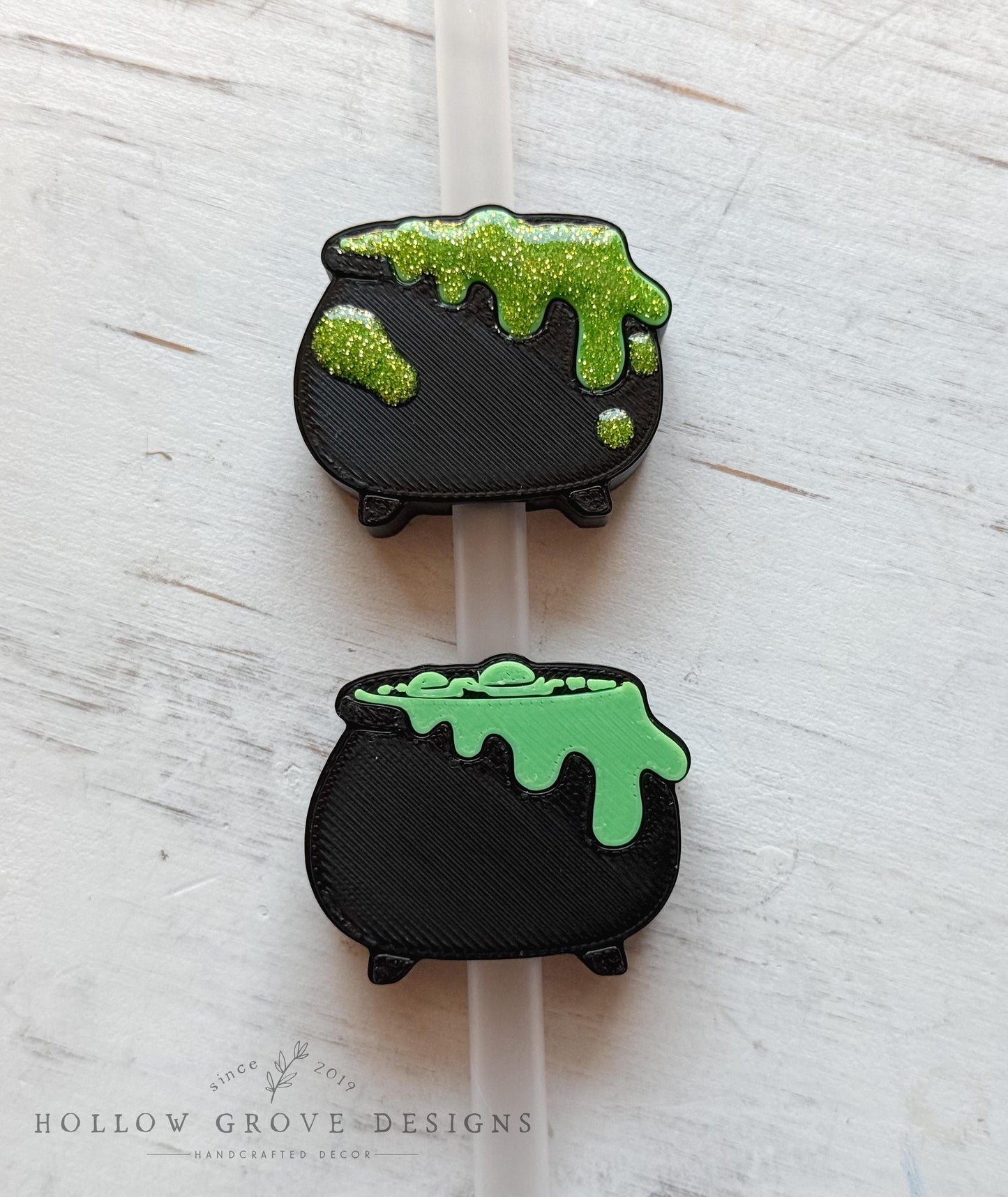 Bubbling Cauldron Straw Charm | Stanley Straw Accessory | Halloween Tumbler Straw Accessories | Tumbler Accessories