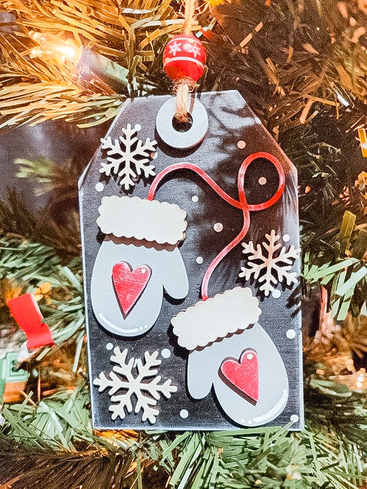 Mittens Gift Card Holder Ornament: