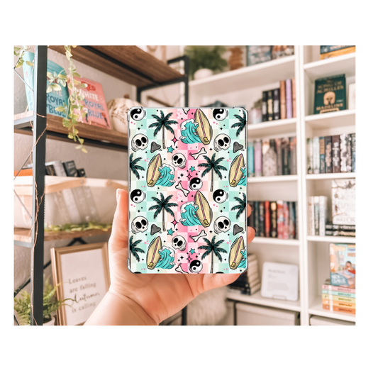 Summer Skulls Kindle Insert | Decorative Kindle Insert | Clear Kindle Case Insert | Book Girly Decor | Gift for Book Lover