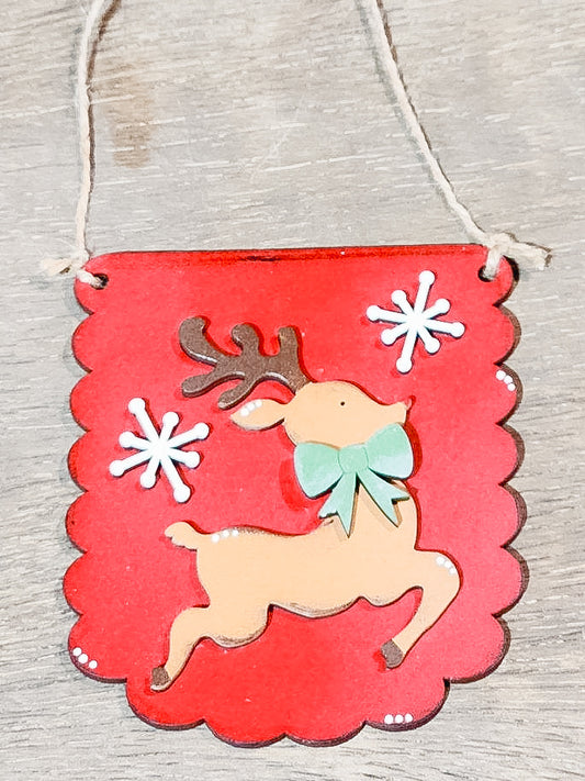 Reindeer Christmas Mini Sign