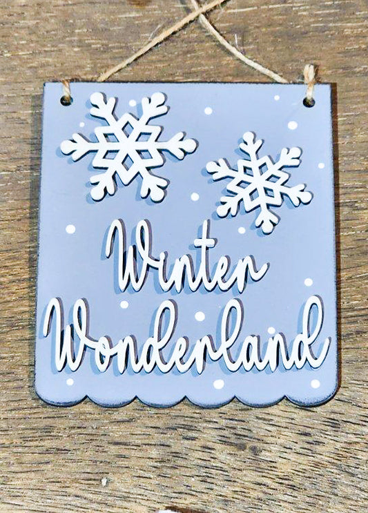 Winter Wonderland Christmas Mini Sign