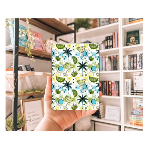 Summer Margaritas Blue and Teal Kindle Insert | Decorative Kindle Insert | Clear Kindle Case Insert | Book Girly Decor | Gift for Book Lover
