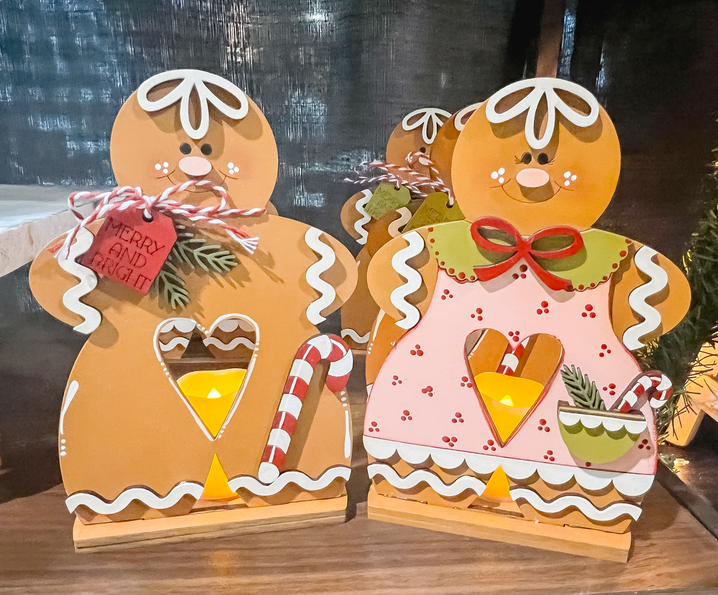 Gingerbread Votive Shelf Sitter