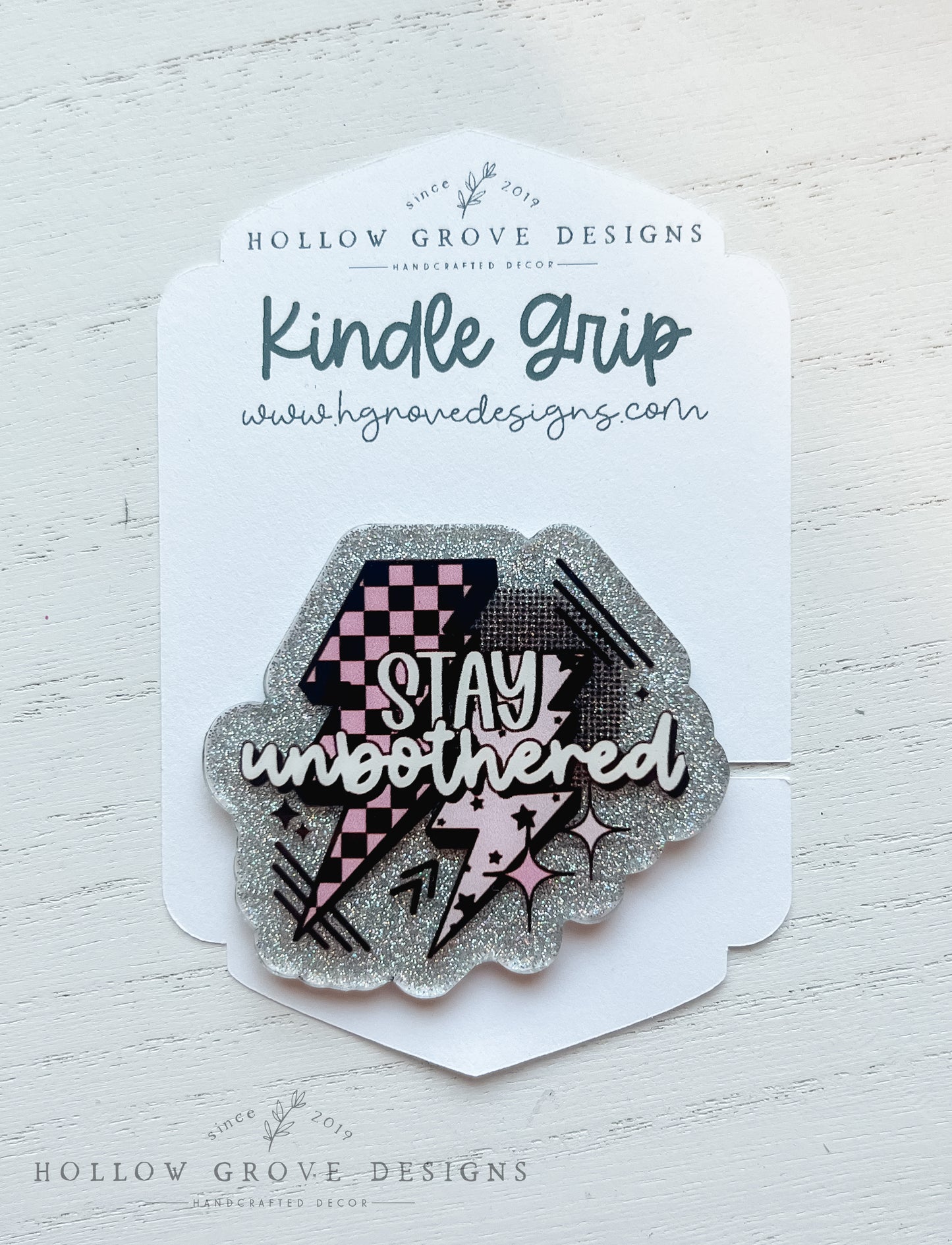 Stay Unbothered E-Reader and Device Grip | Custom Kindle Grip | Kobo Reader Grip | Bookish Accessories | Gift for Teacher | Lit Teacher Gift
