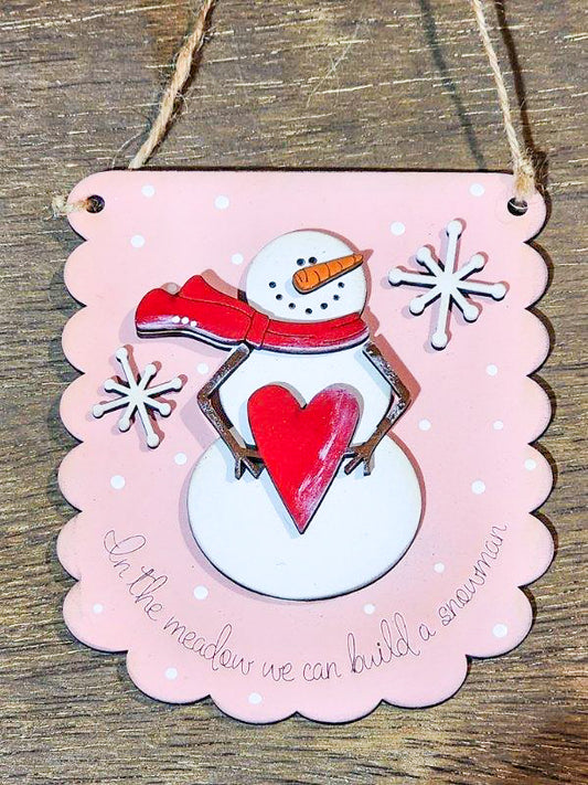 Snowman Christmas Mini Sign of