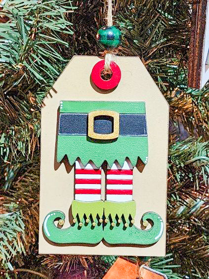 Elf Feet Gift Card Holder Ornament: