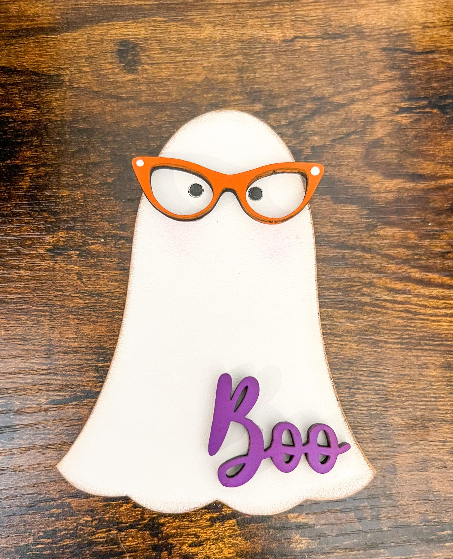 Nerdy Ghost Shelf Sitters | Chunky Ghost Tiered Tray Decor | Halloween Accents