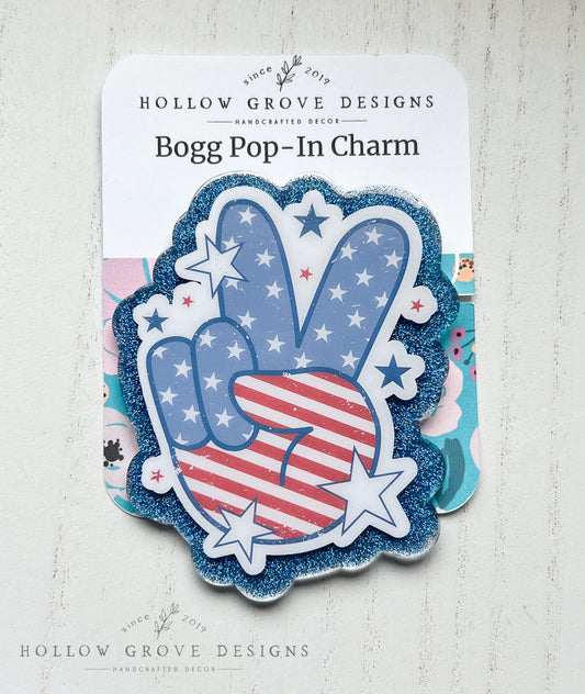 USA Peace Bogg Pop-In Charm