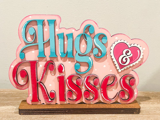 Hugs and Kisses Valentine's Day Shelf Decor