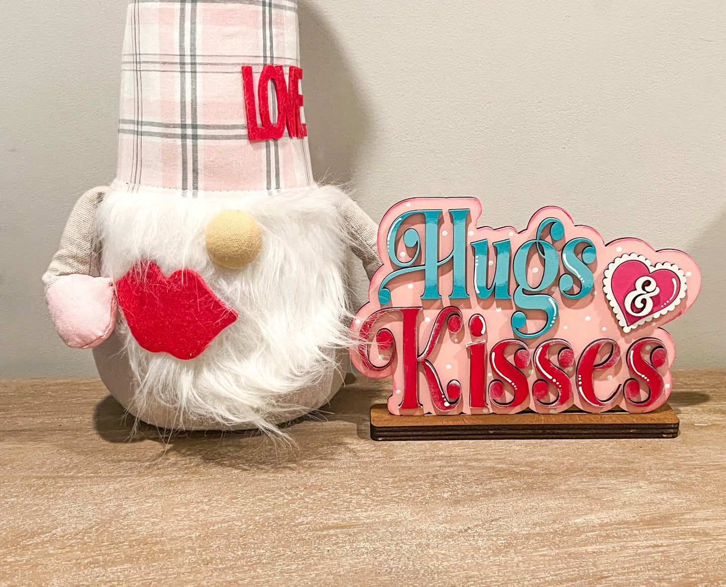 Hugs and Kisses Valentine's Day Shelf Decor