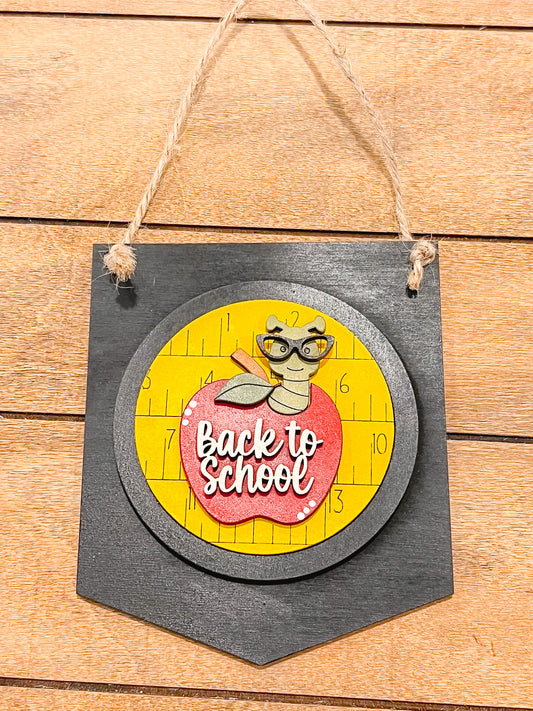 Back to School 3-Inch Insert for Interchangeable Seasonal Sign | Interchangeable Hanging Sign | Seasonal Decor | Spring Decor (Copy)