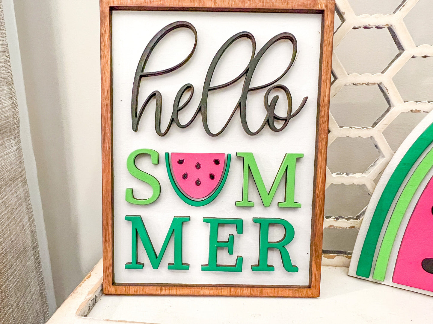 Watermelon Tiered Tray Set | Watermelon Decor | Hello Summer | Summer Decor