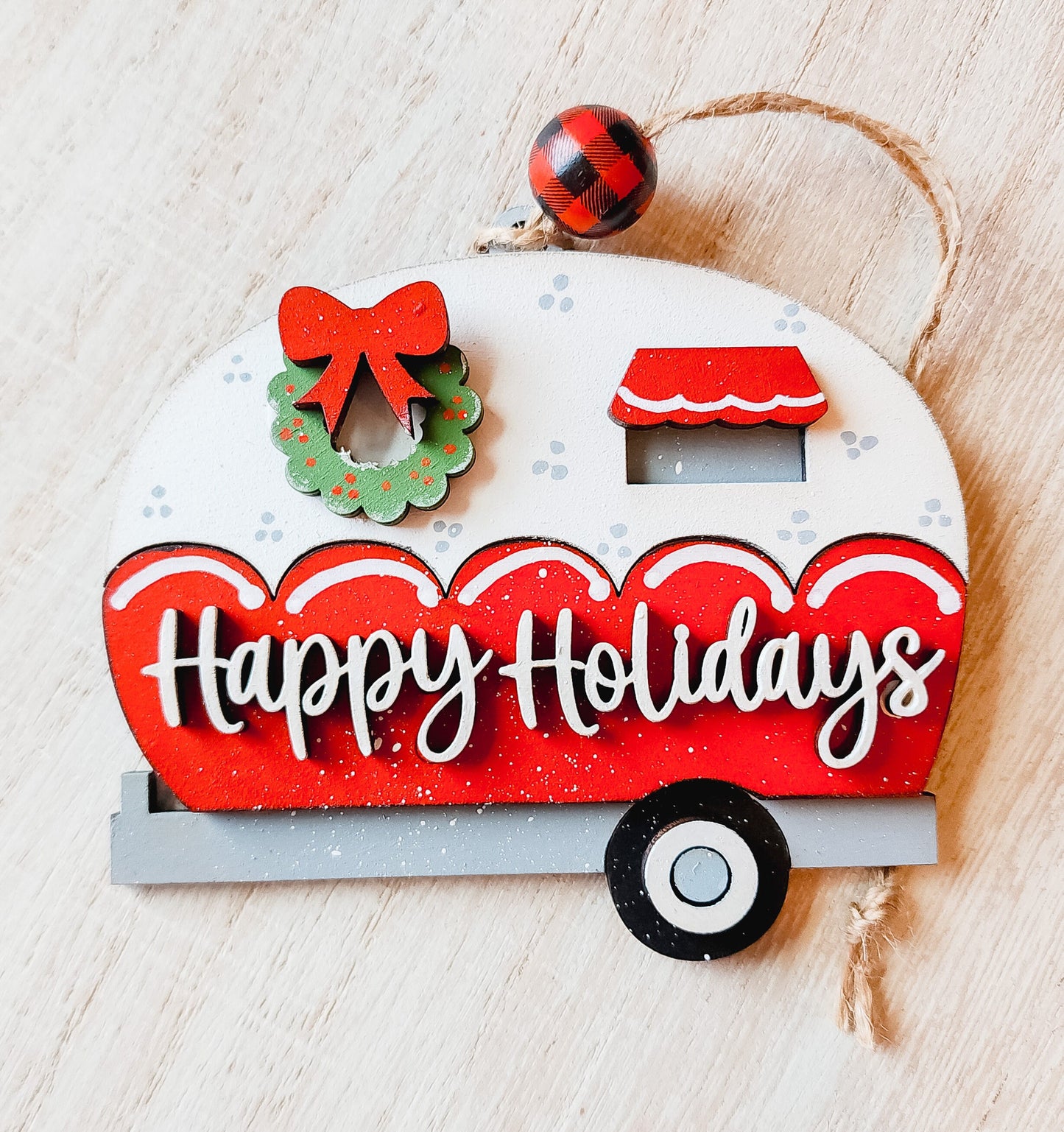 Happy Holiday Camper Ornament | Happy Camper | Christmas Ornament