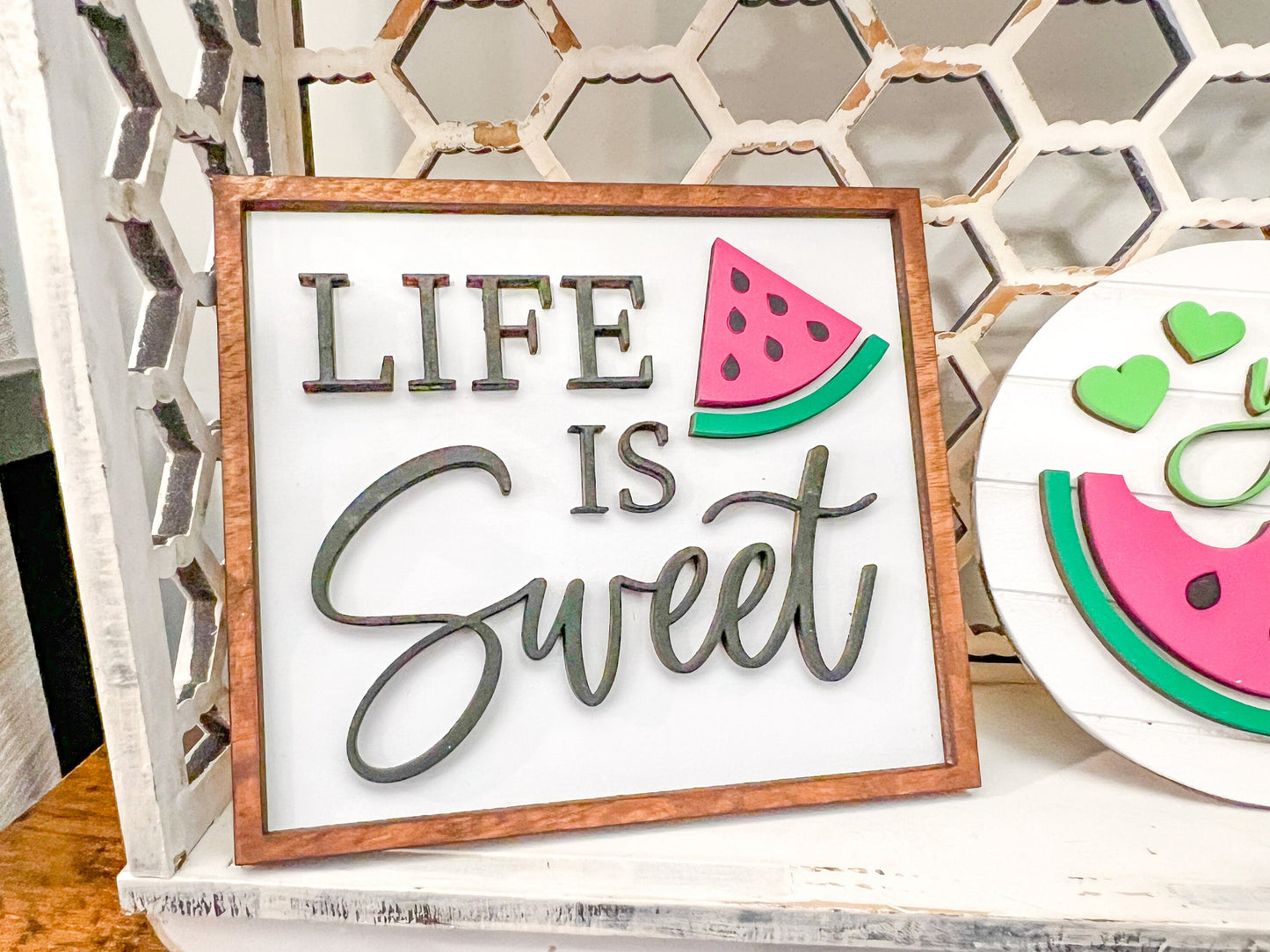 Watermelon Tiered Tray Set | Watermelon Decor | Hello Summer | Summer Decor