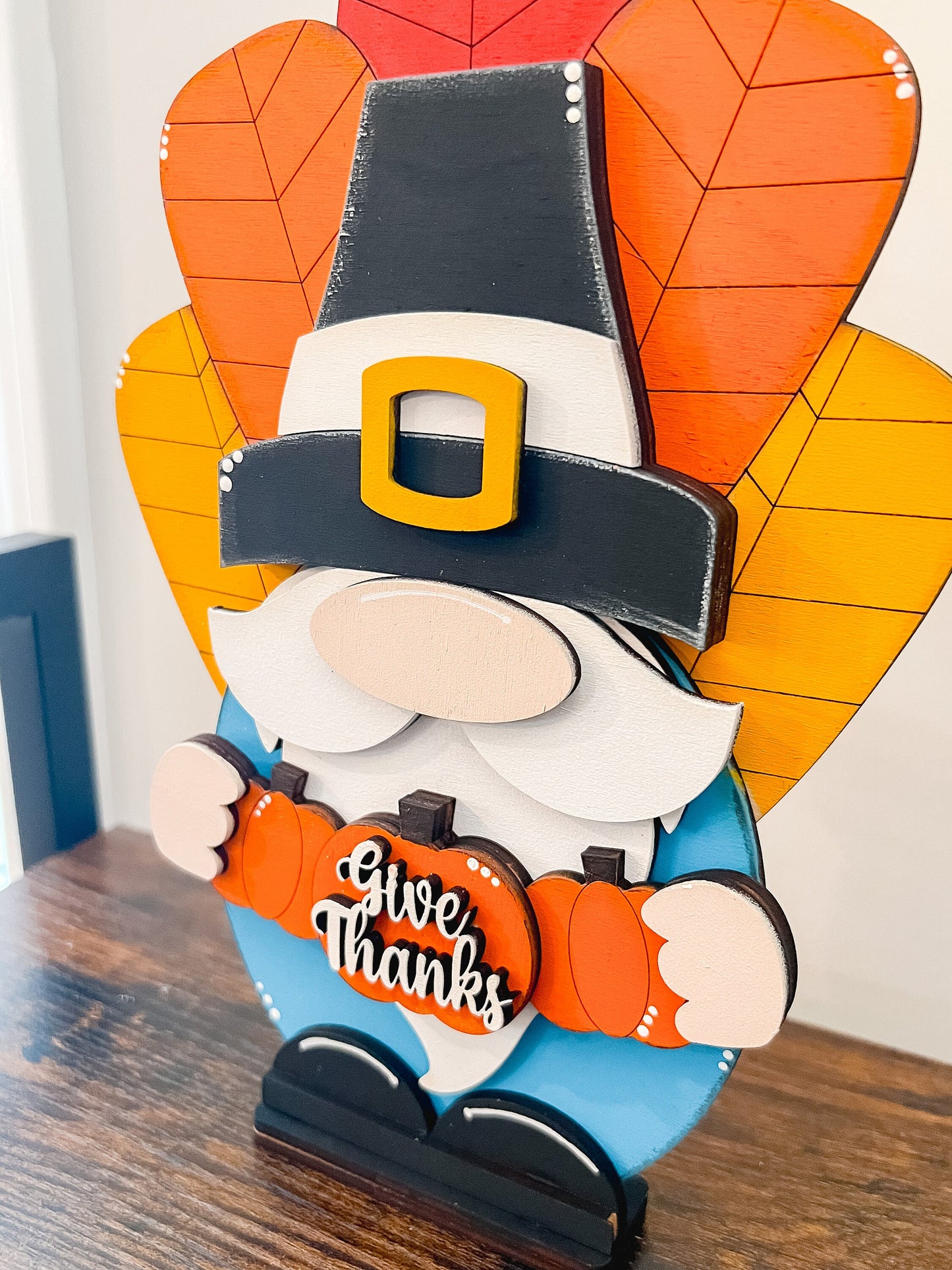 Pilgrim Gnome | Turkey Gnome | Give Thanks Decor | Fall Seasonal Decor