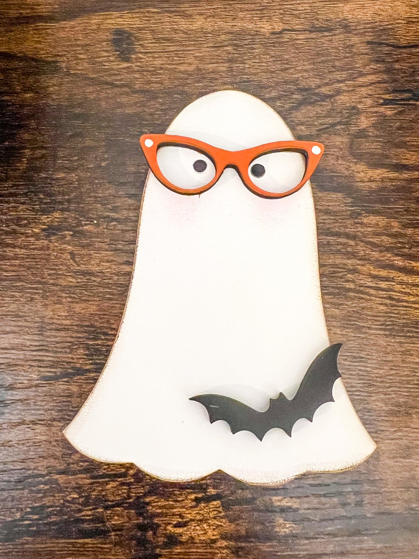 Chunky Nerdy Tiered Tray Ghosts | Halloween Shelf Sitter Decor | Fall Tiered Tray | Chunky Ghosts