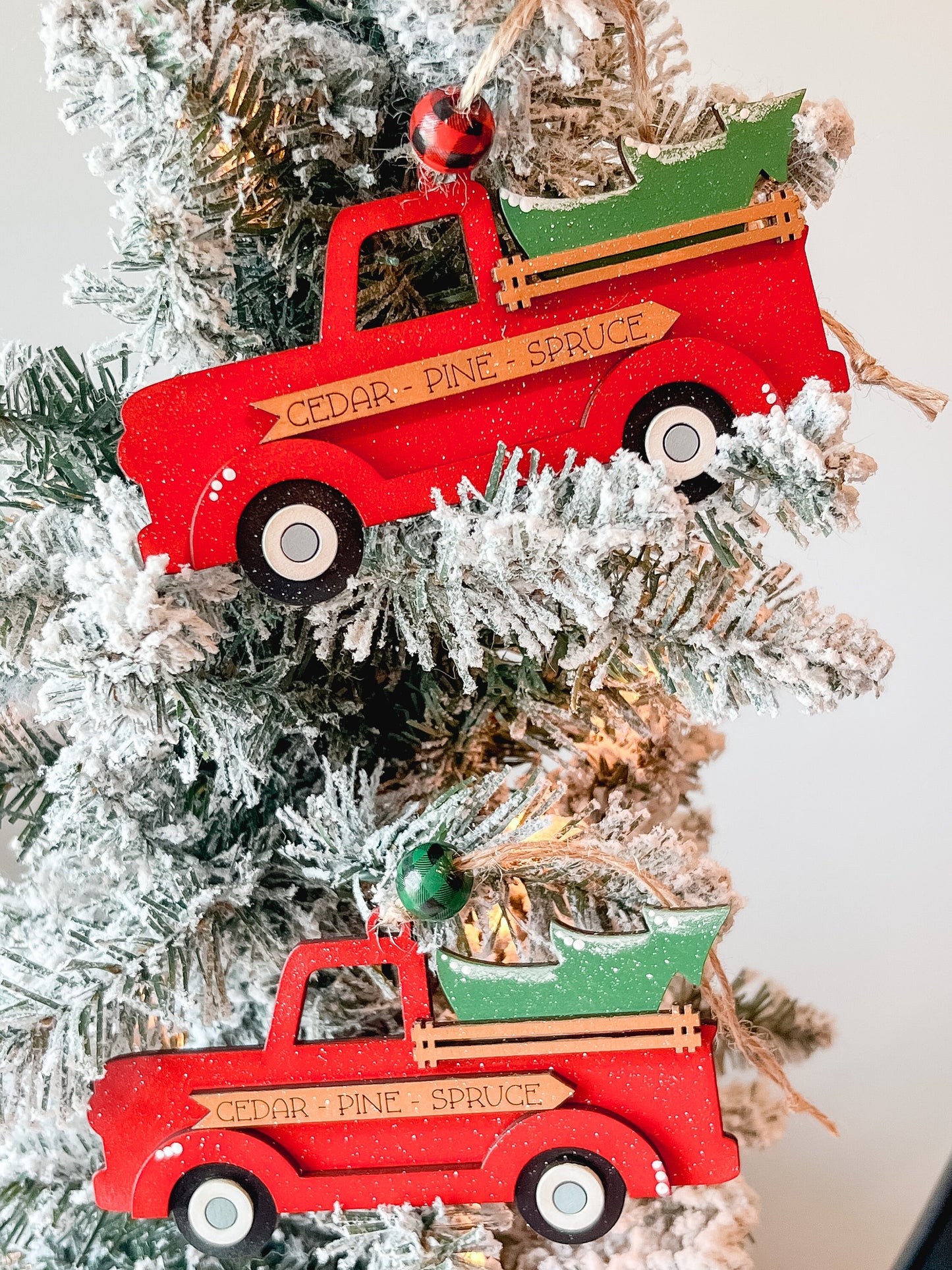 Vintage Red Truck Christmas Ornament | Truck Ornament | Christmas Ornament | Vintage Ornament